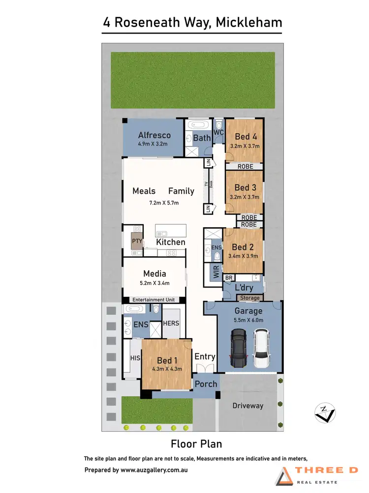 Floorplan of Homely house listing, 4 Roseneath Way, Mickleham VIC 3064