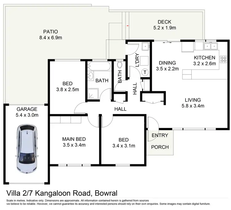 Floorplan of Homely villa listing, 2/7 Kangaloon Road, Bowral NSW 2576