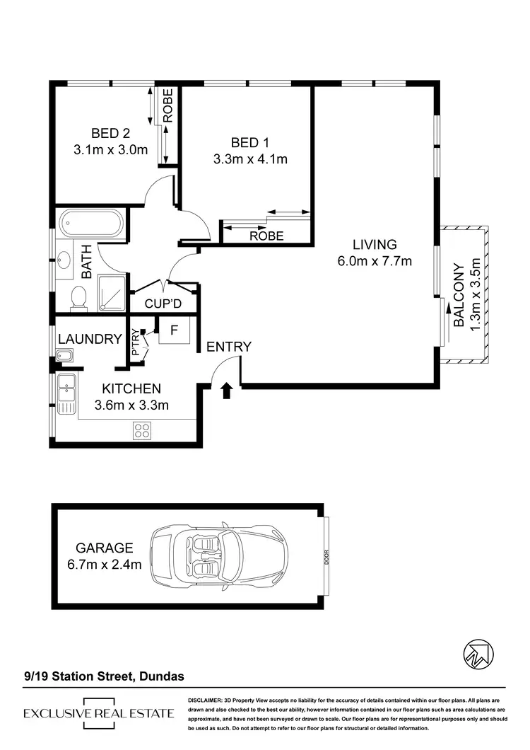 Floorplan of Homely unit listing, 9/19 Station Street, Dundas NSW 2117