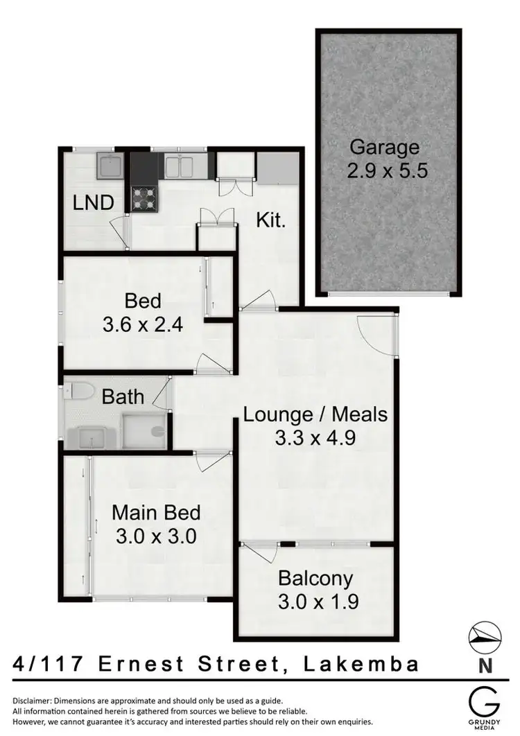 Floorplan of Homely unit listing, 4/117 Ernest Street, Lakemba NSW 2195