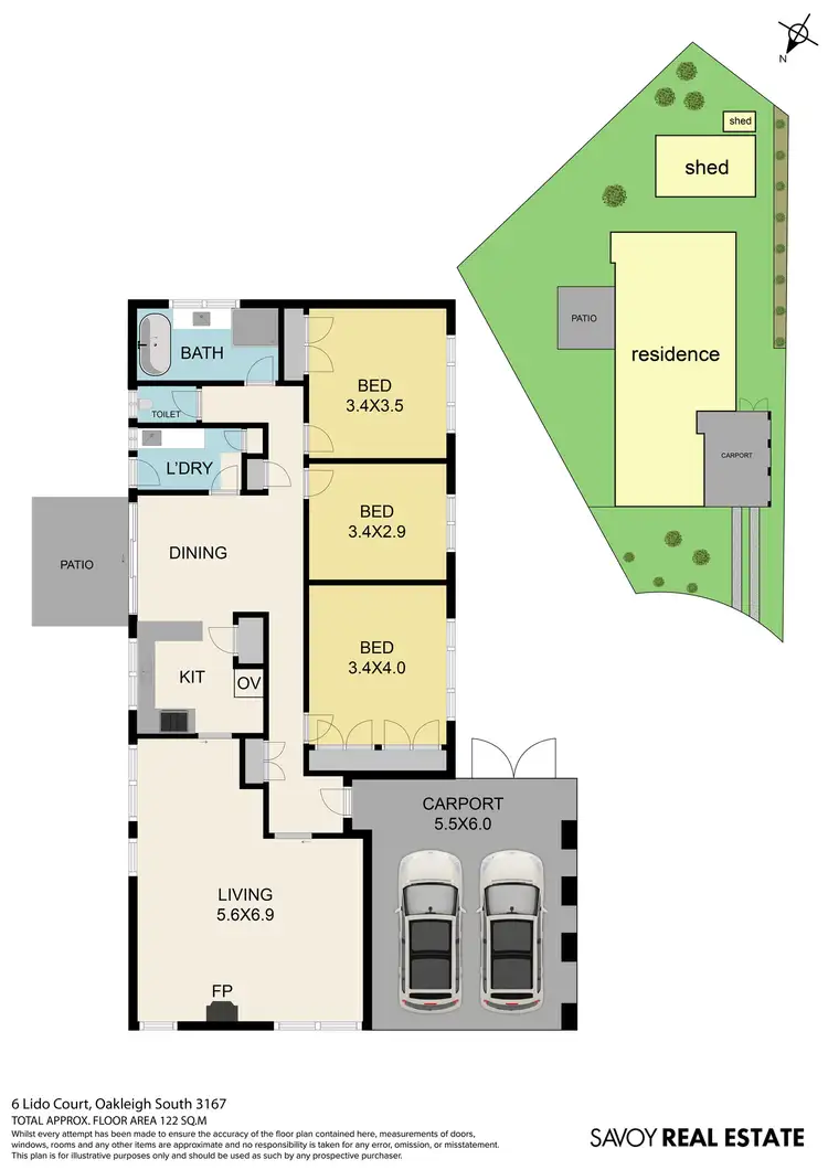 Floorplan of Homely house listing, 6 Lido Court, Oakleigh South VIC 3167