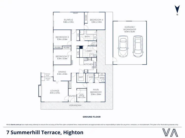Floorplan of Homely house listing, 7 Summerhill Terrace, Highton VIC 3216
