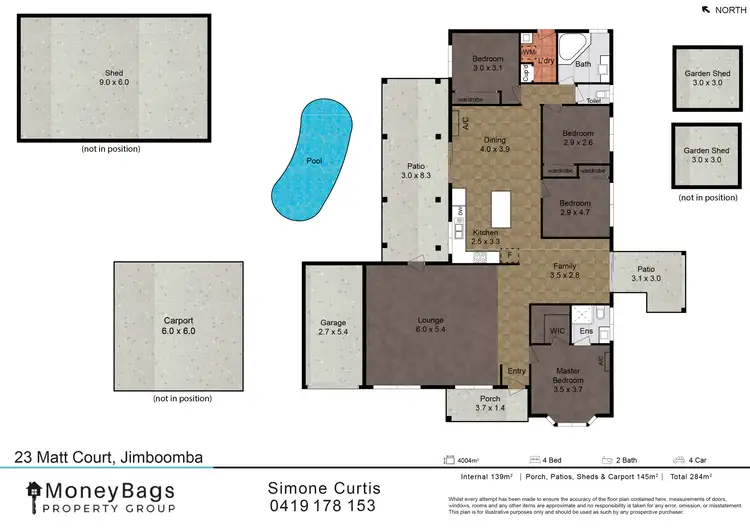 Floorplan of Homely house listing, 21-23 Matt Court, Jimboomba QLD 4280