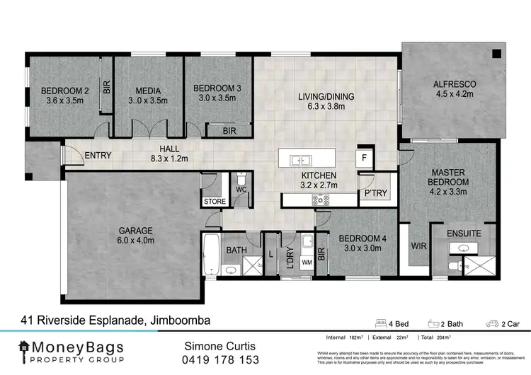 Floorplan of Homely house listing, 41 Riverside Esplanade, Jimboomba QLD 4280