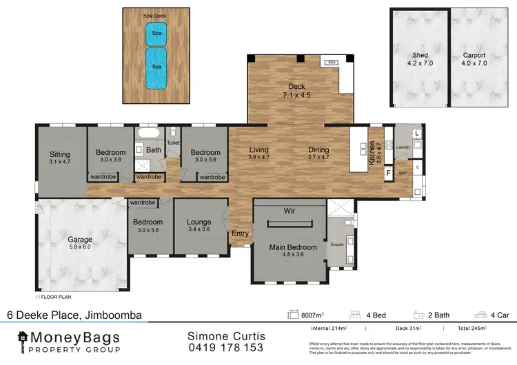 Floorplan of Homely house listing, 6 Deeke Place, Jimboomba QLD 4280