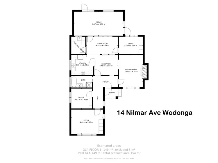 Floorplan of Homely house listing, 14 Nilmar Avenue, Wodonga VIC 3690