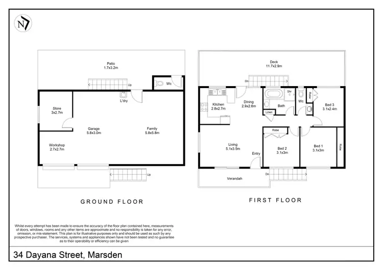 Floorplan of Homely house listing, 34 Dayana Street, Marsden QLD 4132