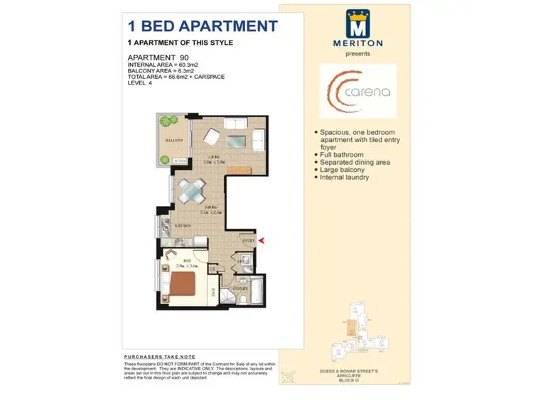 Floorplan of Homely apartment listing, 90/95 Bonar St, Wolli Creek NSW 2205