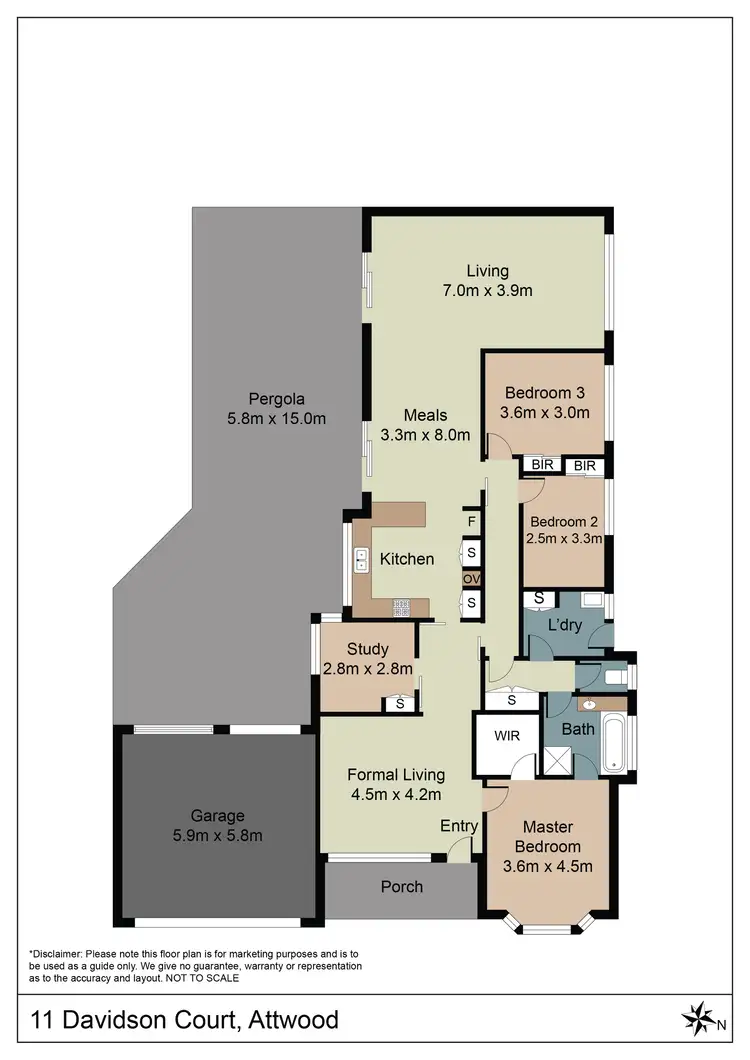 Floorplan of Homely house listing, 11 Davidson Court, Attwood VIC 3049