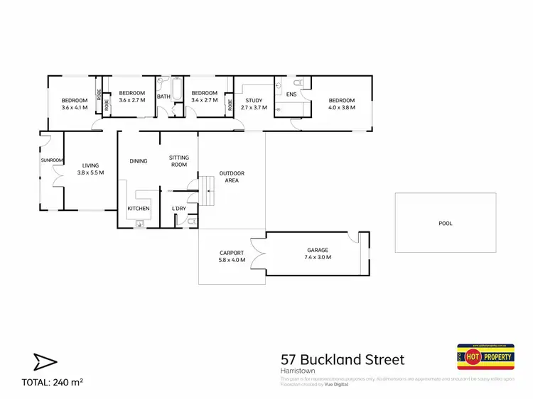 Floorplan of Homely house listing, 57 Buckland Street, Harristown QLD 4350