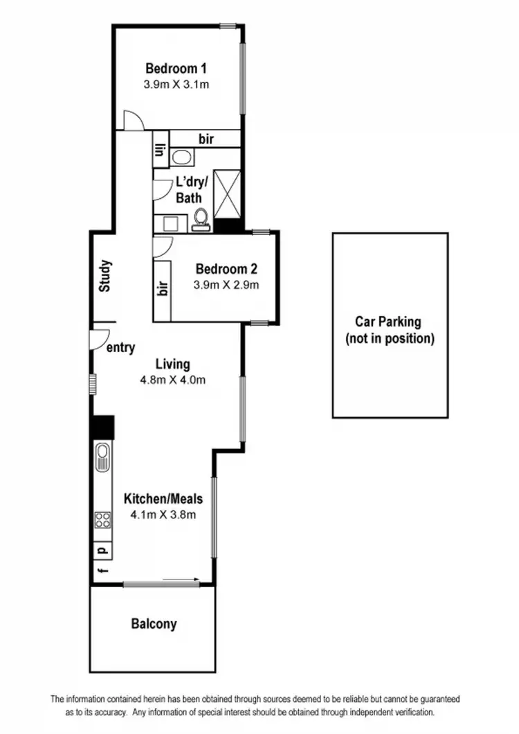 Floorplan of Homely apartment listing, 308/460 Victoria St, Brunswick VIC 3056