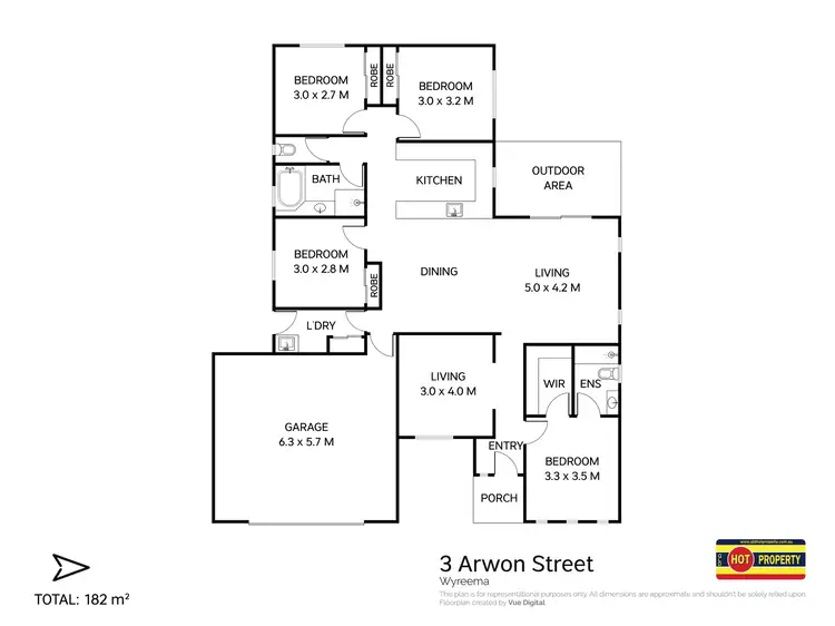 Floorplan of Homely house listing, 3 Arwon Street, Wyreema QLD 4352