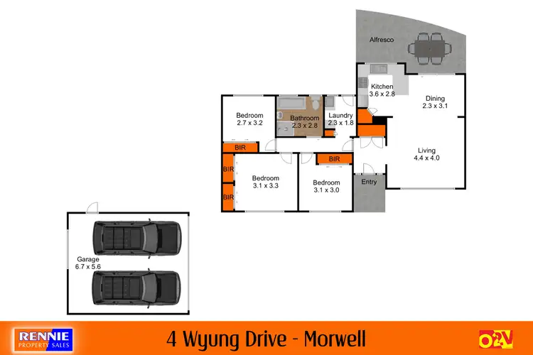 Floorplan of Homely house listing, 4 Wyung Drive, Morwell VIC 3840