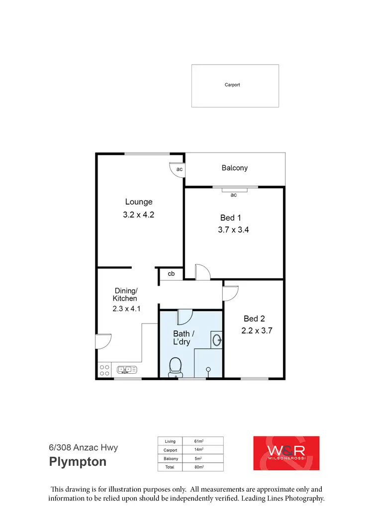 Floorplan of Homely apartment listing, 6/308 Anzac Highway, Plympton SA 5038