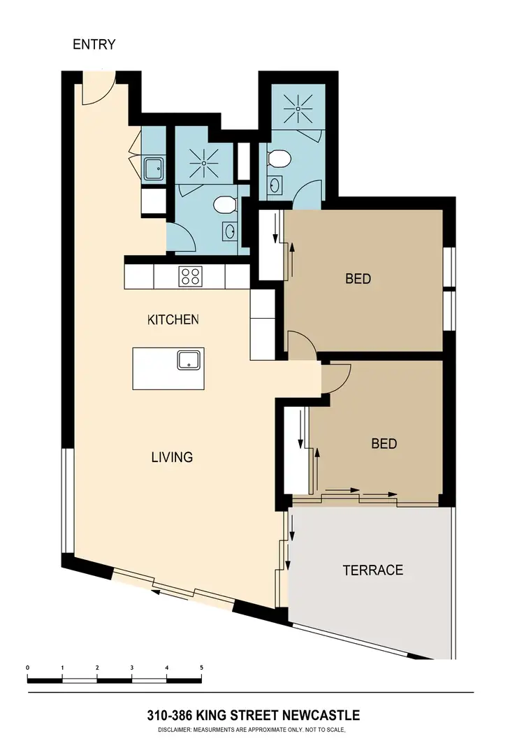 Floorplan of Homely apartment listing, 310/386 King Street, Newcastle NSW 2300