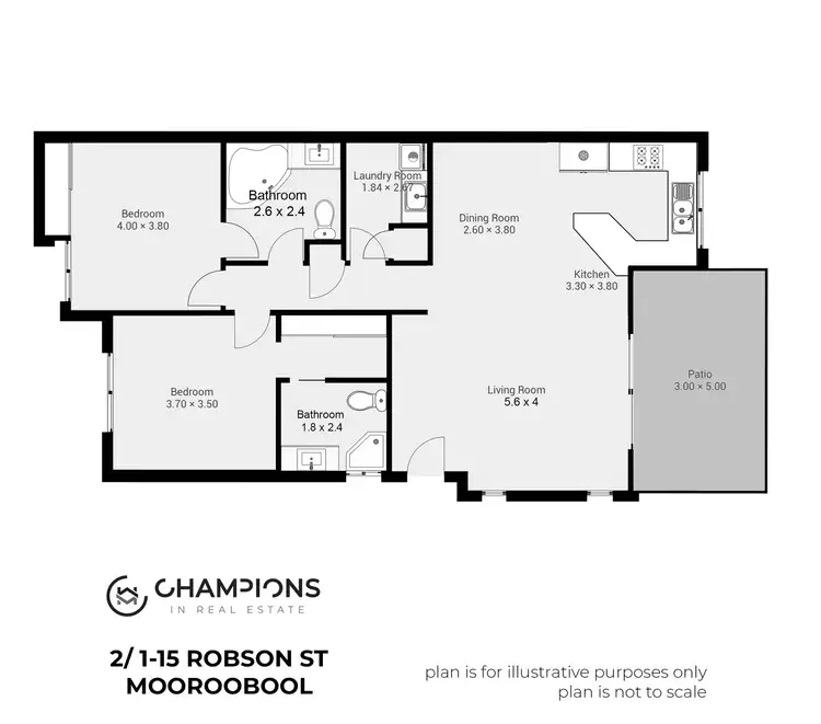 Floorplan of Homely unit listing, 2/1 Robson Street, Mooroobool QLD 4870