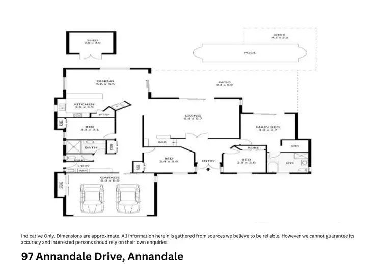 Floorplan of Homely house listing, 97 Annandale Drive, Annandale QLD 4814
