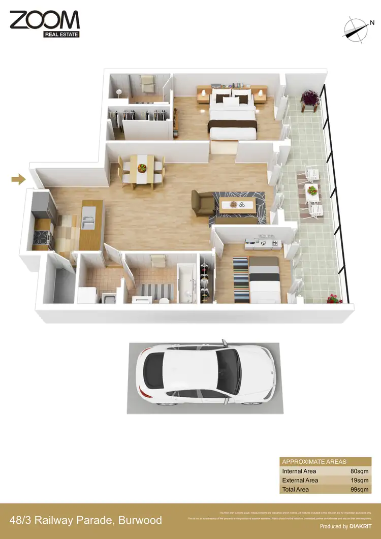Floorplan of Homely apartment listing, 48/3 Railway Parade, Burwood NSW 2134