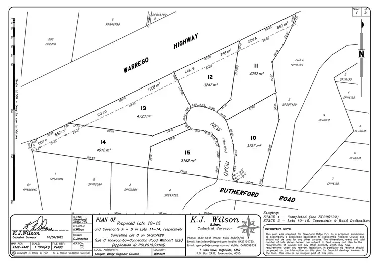 Floorplan of Homely land listing, LOT 14, 34 Rutherford rd,, Withcott QLD 4352