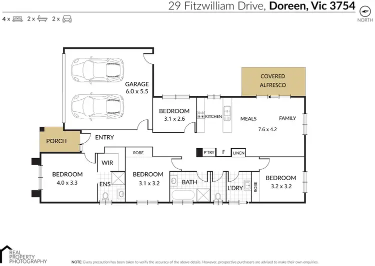 Floorplan of Homely house listing, 29 Fitzwilliam Drive, Doreen VIC 3754
