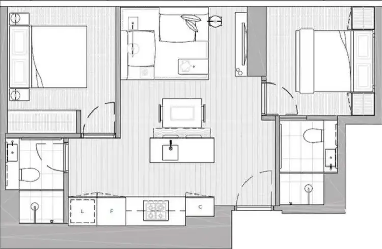 Floorplan of Homely apartment listing, 3001/462 Elizabeth Street, Melbourne VIC 3000