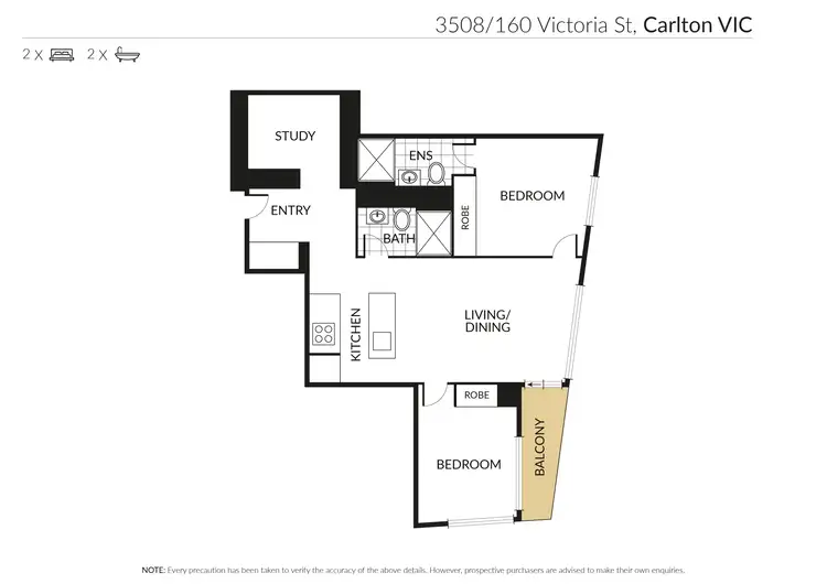 Floorplan of Homely apartment listing, 3508/160 Victoria Street, Carlton VIC 3053