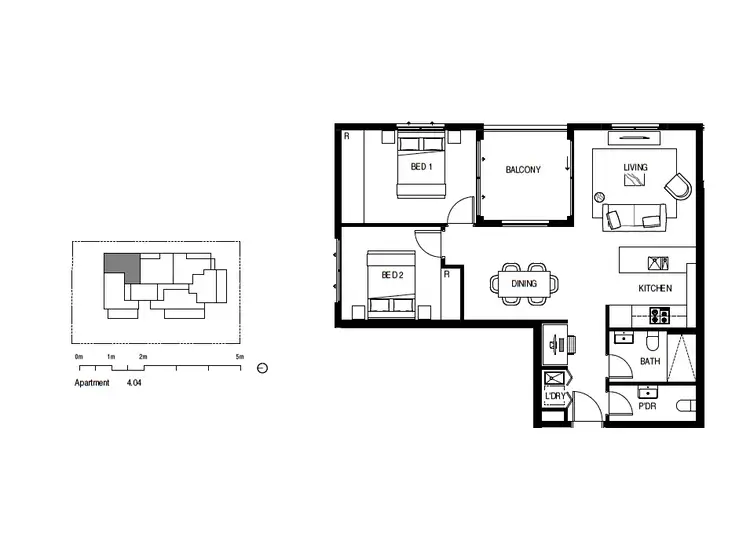 Floorplan of Homely apartment listing, 404/8 Bond Street, Ringwood VIC 3134