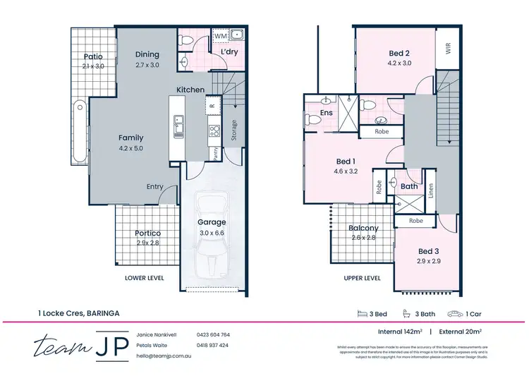 Floorplan of Homely house listing, 1 Locke Crescent, Baringa QLD 4551
