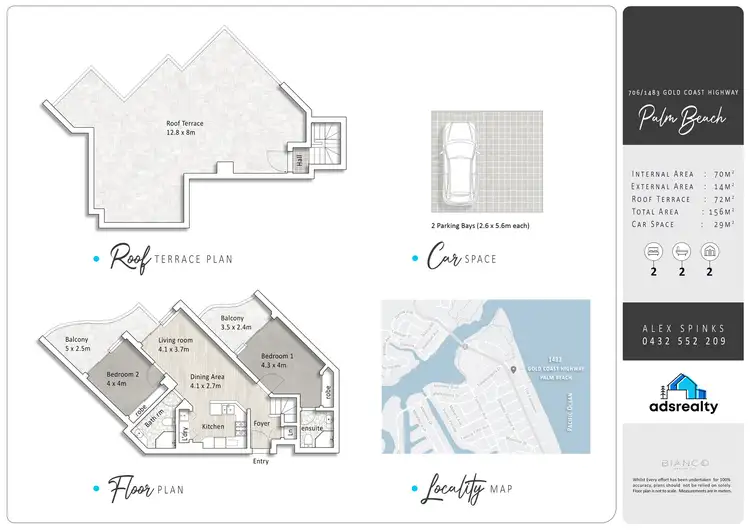 Floorplan of Homely apartment listing, 706/1483-1489 Gold Coast Highway, Palm Beach QLD 4221