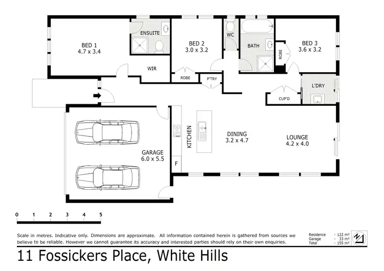 Floorplan of Homely house listing, 11 Fossickers Place, White Hills VIC 3550