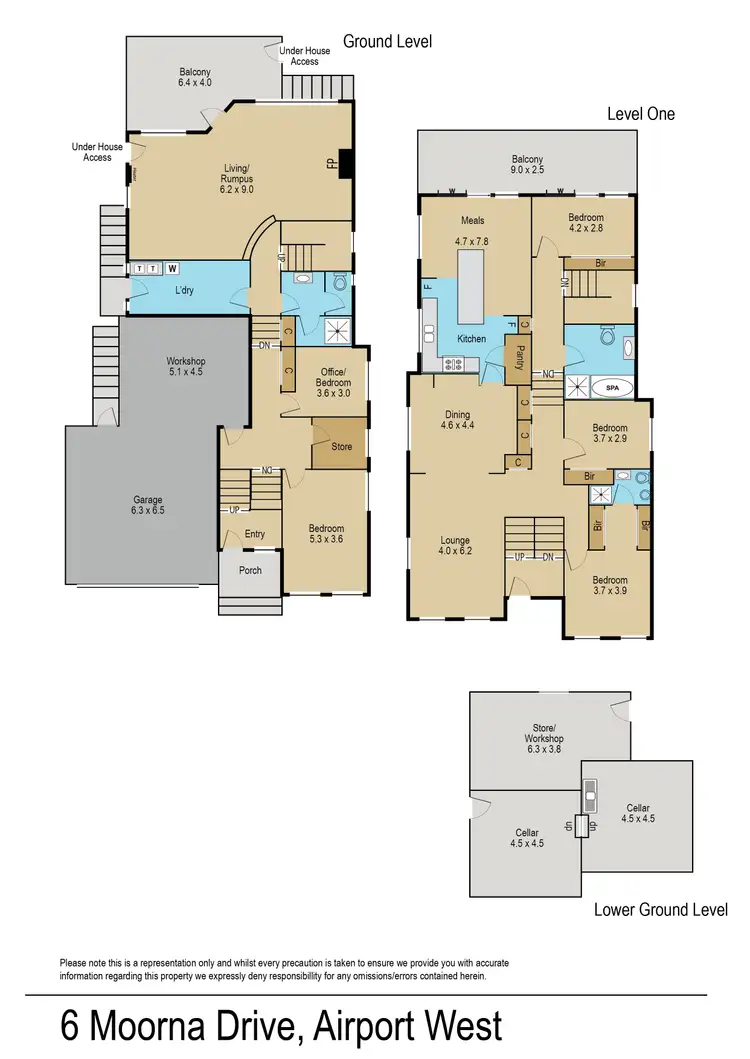 Floorplan of Homely house listing, 6 Moorna Drive, Airport West VIC 3042