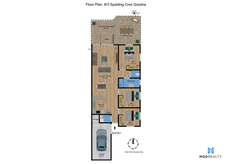 Floorplan of Homely unit listing, 8/3 Spalding Crescent, Goodna QLD 4300