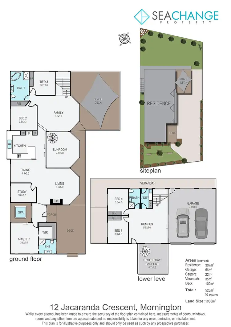 Floorplan of Homely house listing, 12 Jacaranda Crescent, Mornington VIC 3931