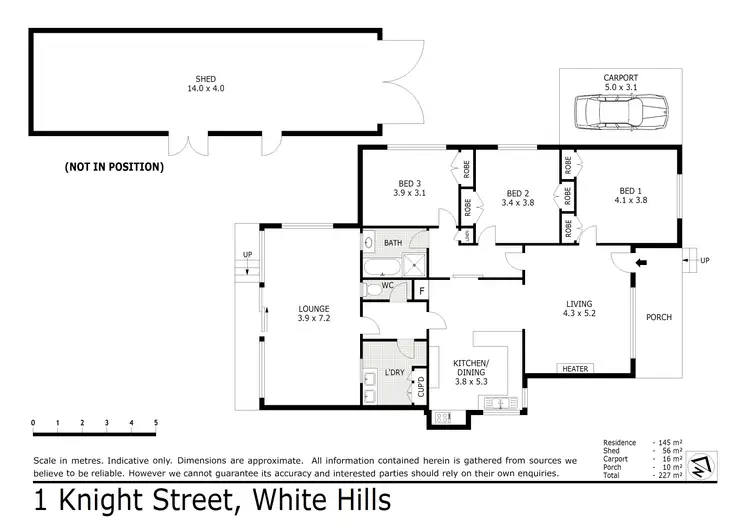 Floorplan of Homely house listing, 1 Knight Street, White Hills VIC 3550