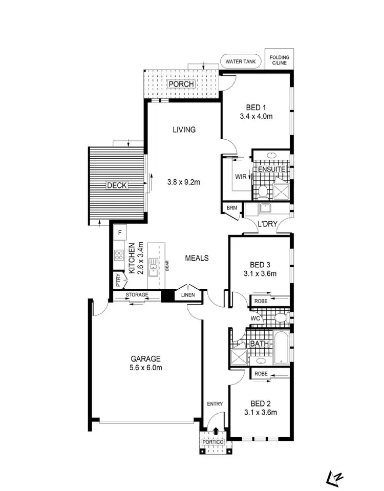 Floorplan of Homely house listing, 1/1 Tasman Court, Kangaroo Flat VIC 3555