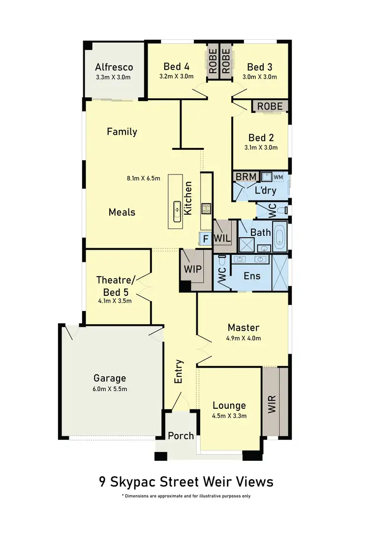 Floorplan of Homely house listing, 9 Skypac Street, Weir Views VIC 3338