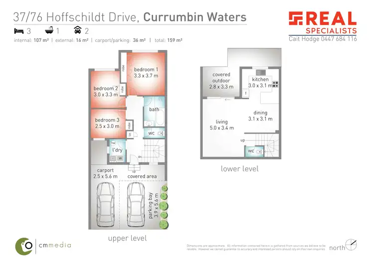 Floorplan of Homely townhouse listing, 37/76 Hoffschildt Drive, Currumbin Waters QLD 4223