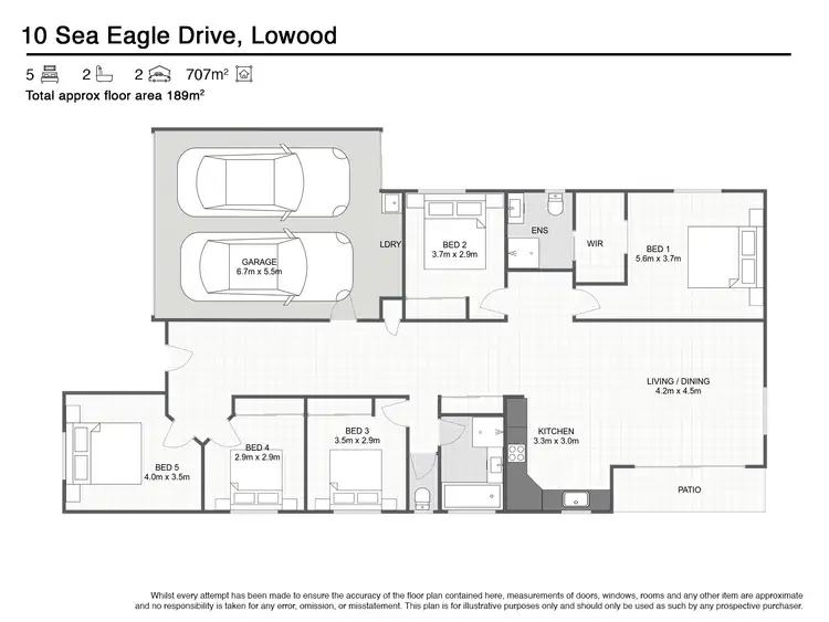 Floorplan of Homely house listing, 10 Sea Eagle Drive, Lowood QLD 4311