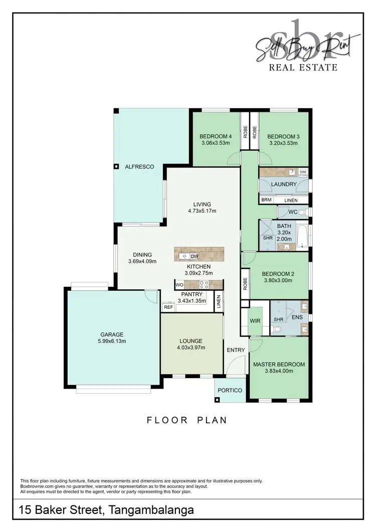 Floorplan of Homely house listing, 15 BAKER STREET, Tangambalanga VIC 3691