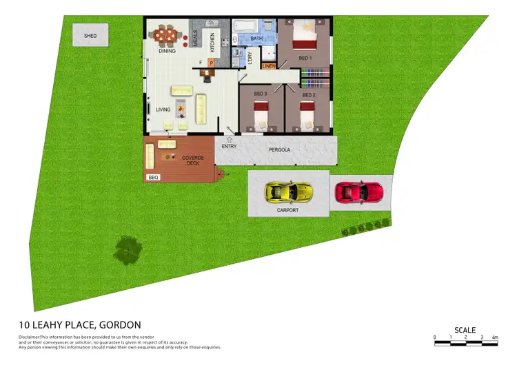 Floorplan of Homely house listing, 10 Leahy Place, Gordon ACT 2906