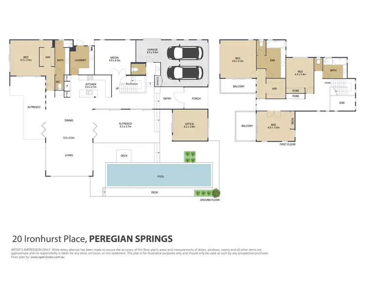Floorplan of Homely house listing, 20 Ironhurst Place, Peregian Springs QLD 4573