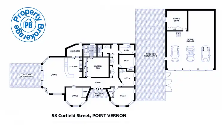 Floorplan of Homely house listing, 93 Corfield Street, Point Vernon QLD 4655
