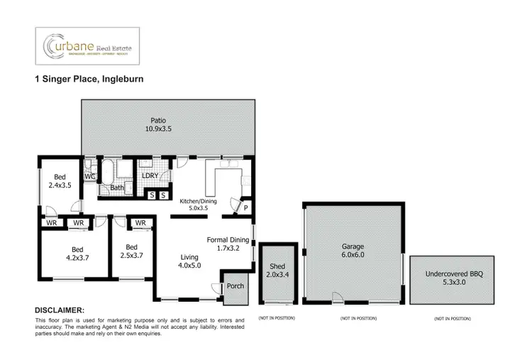 Floorplan of Homely house listing, 1 Singer Place, Ingleburn NSW 2565