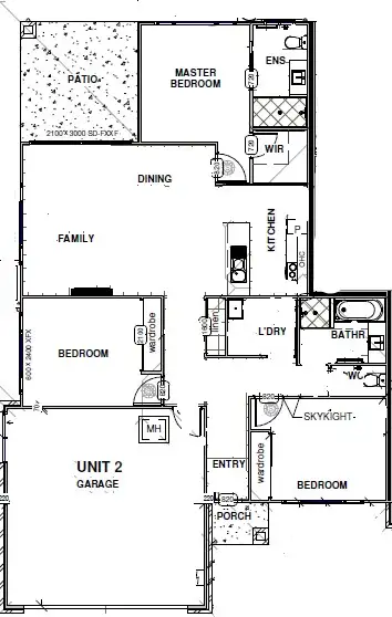 Floorplan of Homely semi-detached listing, 2/1 Gem Drive, Collingwood Park QLD 4301