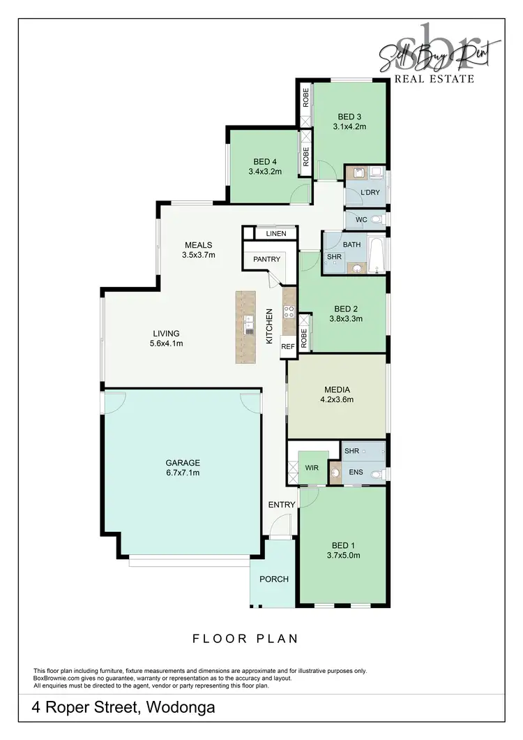 Floorplan of Homely house listing, 4 ROPER STREET, Wodonga VIC 3690