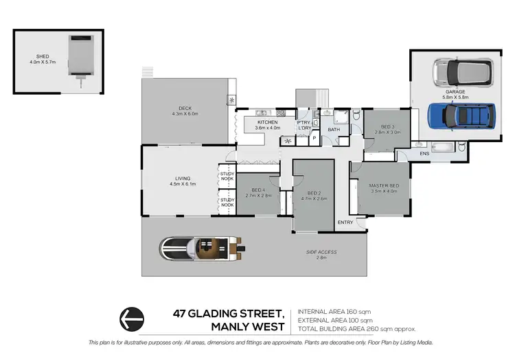 Floorplan of Homely house listing, 47 Glading Street, Manly West QLD 4179