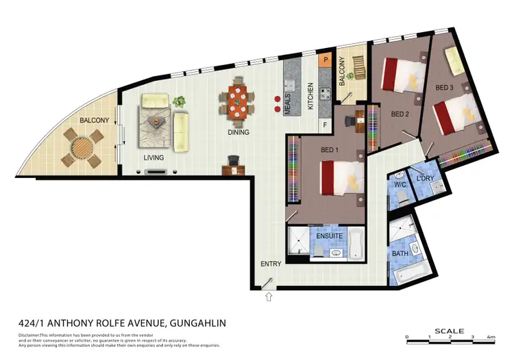 Floorplan of Homely apartment listing, 424/1 Anthony Rolfe Avenue, Gungahlin ACT 2912