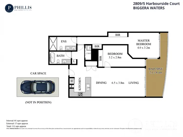 Floorplan of Homely unit listing, 2809/5 Harbourside Court, Biggera Waters QLD 4216