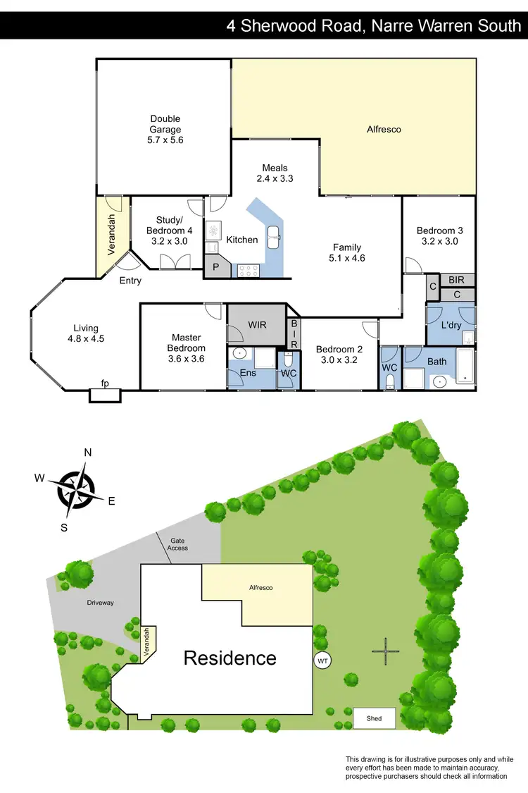Floorplan of Homely house listing, 4 Sherwood Road, Narre Warren South VIC 3805