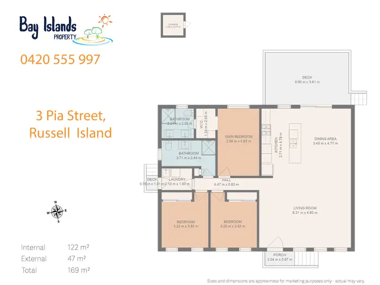 Floorplan of Homely house listing, 3 Pia Street, Russell Island QLD 4184